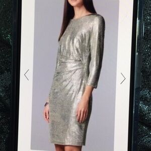 Simply Vera Vera Wang Silver Dress Size L